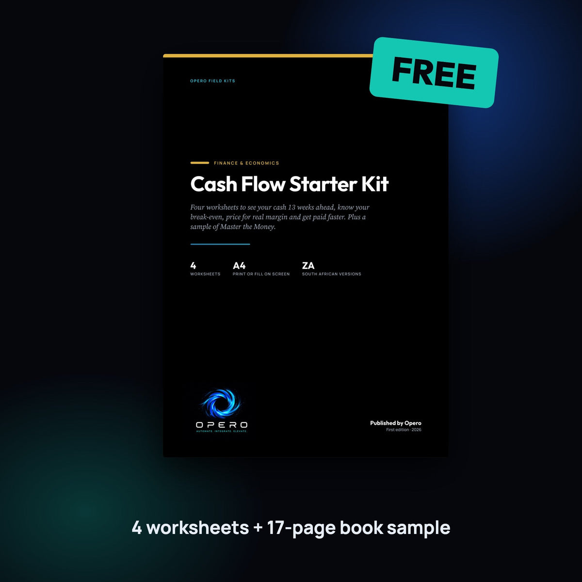 Free Cash Flow Starter Kit by Opero: 4 worksheets plus a 17-page book sample
