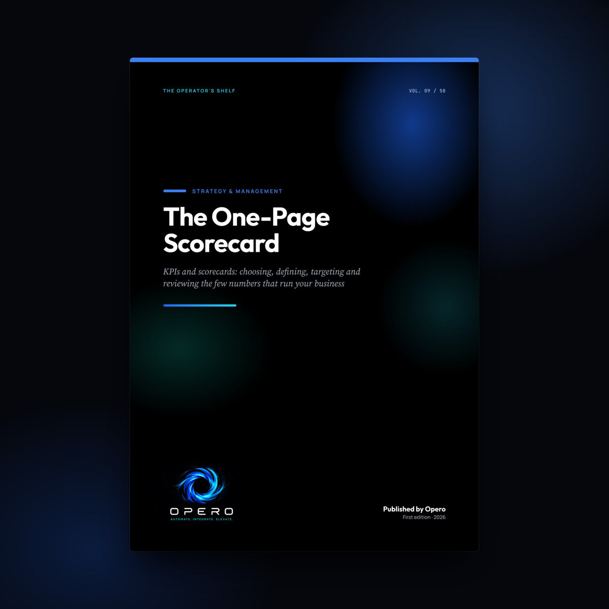 The One-Page Scorecard by Opero